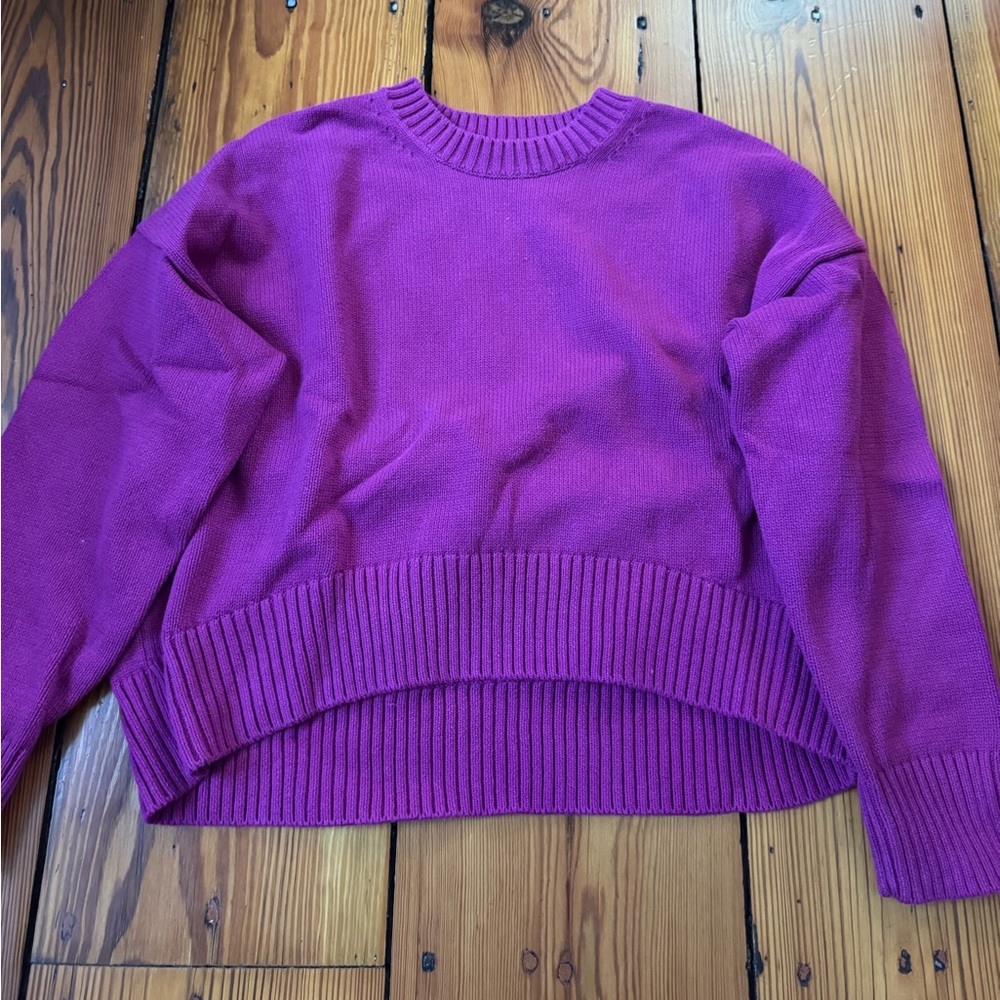 Quince fuchsia sweater